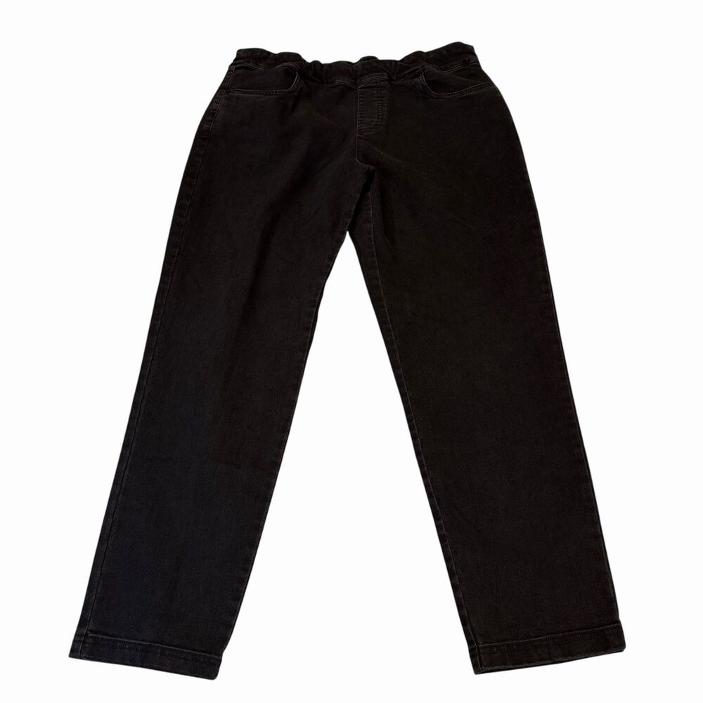 NEW NWT National Jegging Elastic Stretch Women's Black Dark Wash Size 16
